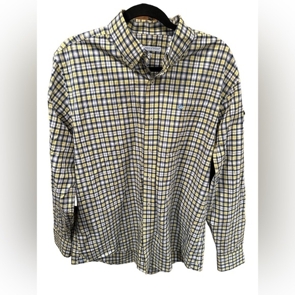 Southern Tide Classic Fit Men’s Button Down‎ Blue/Yellow Sz Large Excellent - Picture 1 of 4